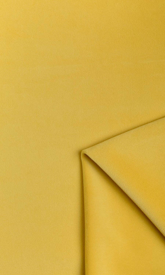 Velvet Curtain Panels for Living, Bedroom, Kitchen, Bathroom (Yellow)
