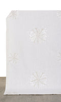 Sunburst Embroidered Drapery (White/ Pale Gray)