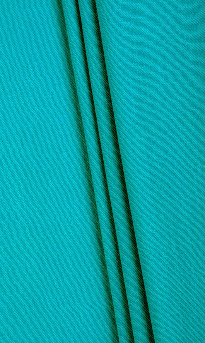 Textured Solid Cotton Fabric By the Metre for Curtains & Drapes (Turquoise Blue)