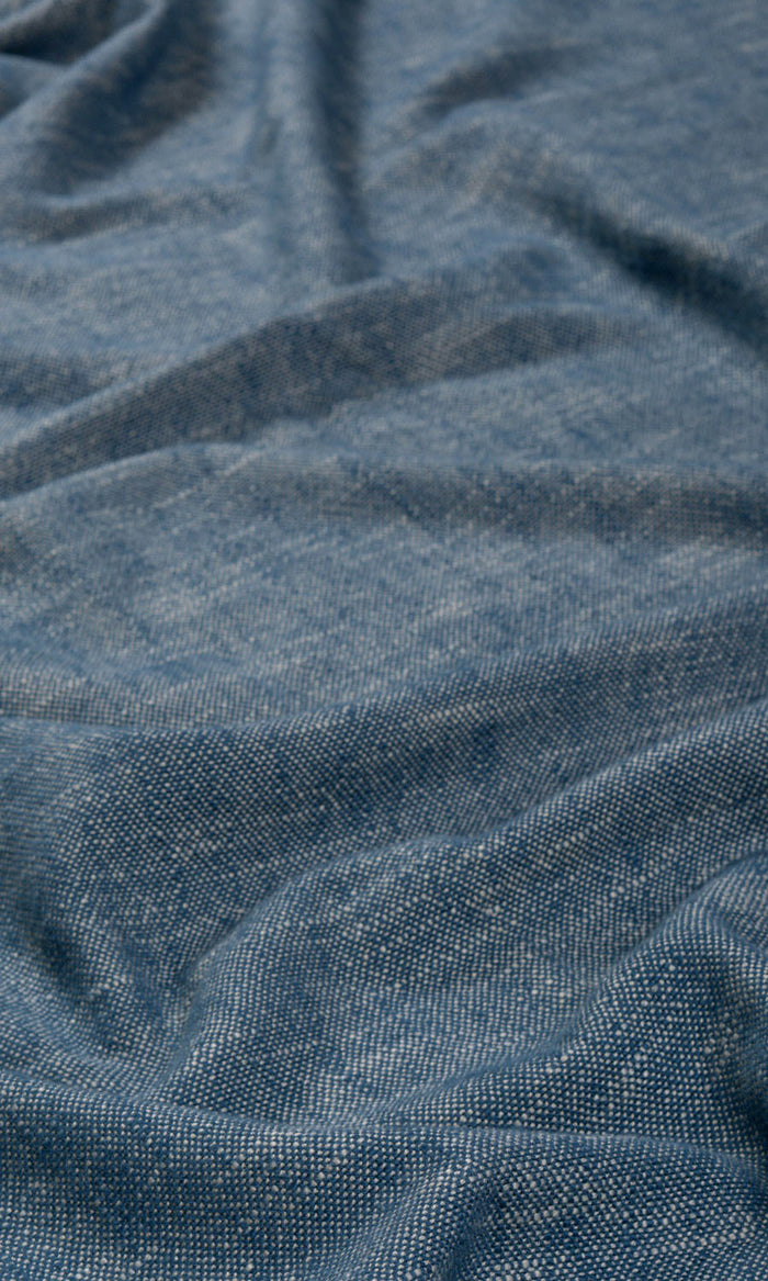 Plain Cotton Fabric By the Metre for Curtains & Drapes (Navy Blue)