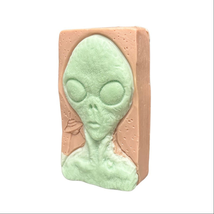UFO and Alien Bar Soap in Oatmeal Milk and Honey Scent | Vegan and Eco-Friendly Halloween Alien Themed Body Cleanser