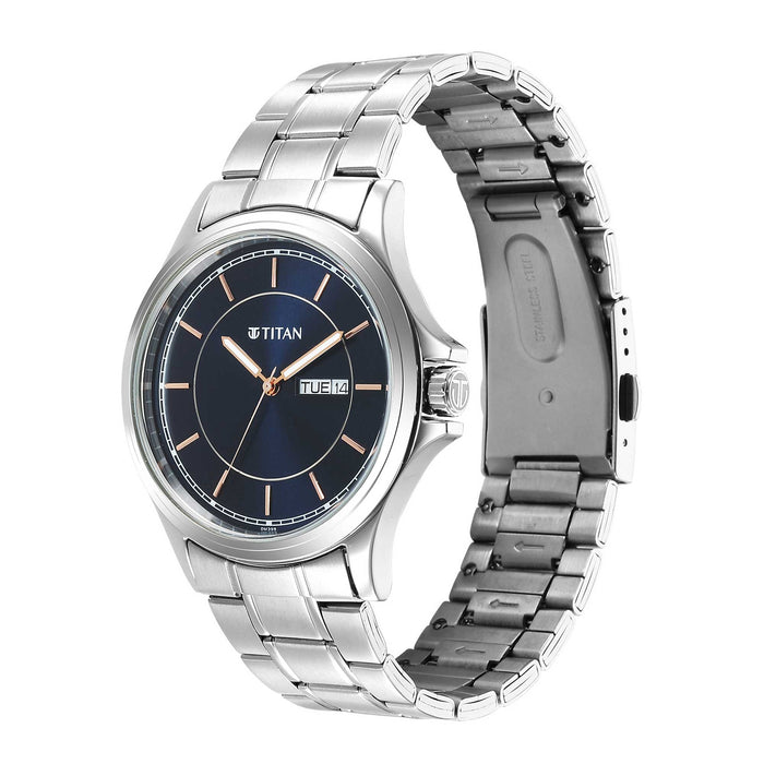 Urban Blue Dial Metal Strap Watch 1870SM04