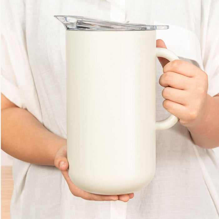 Vacuum Insulated Pitcher - Picnic Party Ready, Bone
