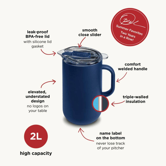 Vacuum Insulated Pitcher - Picnic Party Ready, Bone