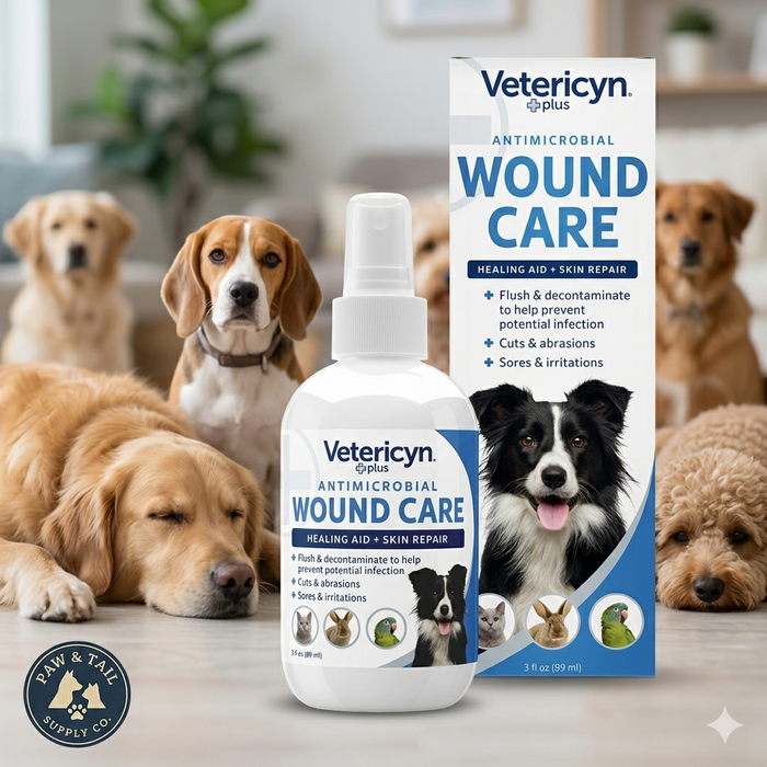 Vetericyn Plus All Animal Dog Wound & Skin Care Pets Cuts Abrasions 3 oz.