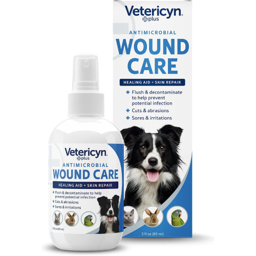 Vetericyn Plus All Animal Dog Wound & Skin Care Pets Cuts Abrasions 3 oz.