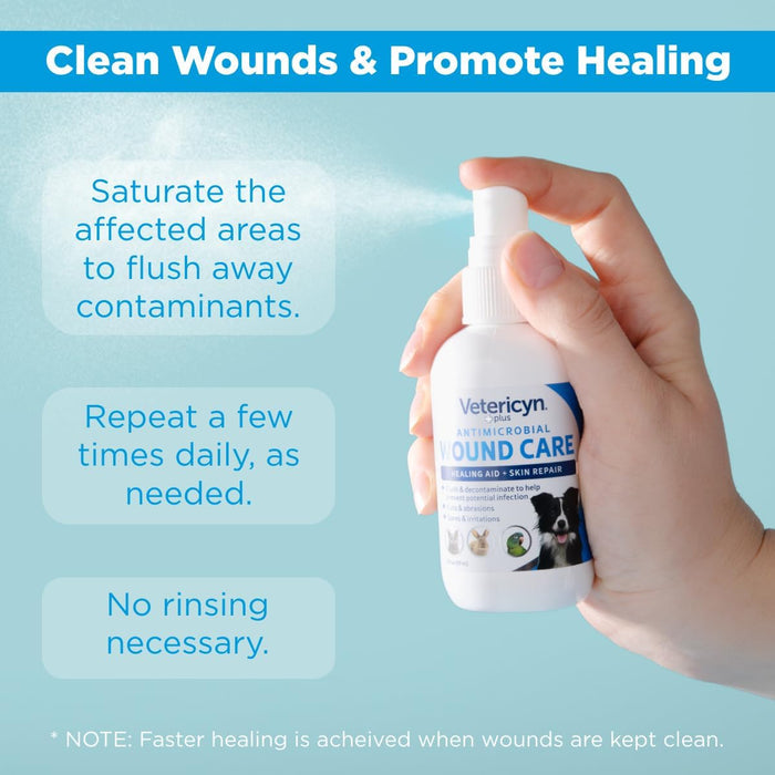 Vetericyn Plus All Animal Dog Wound & Skin Care Pets Cuts Abrasions 3 oz.