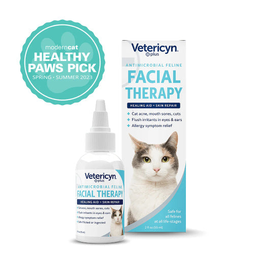 Vetericyn Plus Antimicrobial Feline Facial Therapy 2 oz. Cat Face Skin Repair
