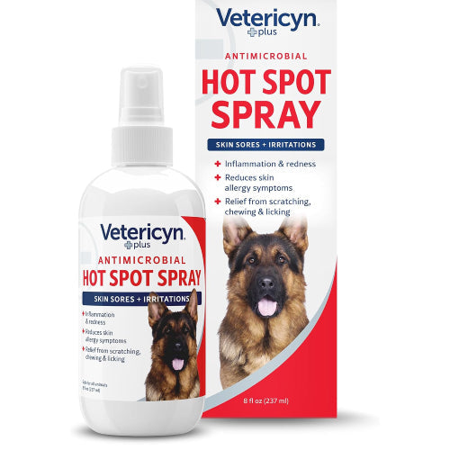 Vetericyn Plus Antimicrobial Hot Spot Spray for Dogs 8 oz. Itch Relief Skin Care
