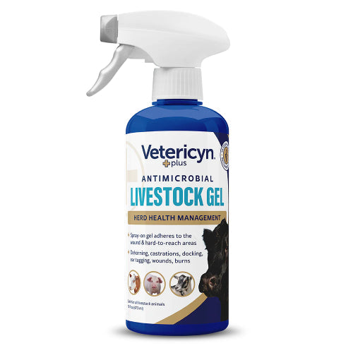 Vetericyn Plus Antimicrobial Utility Gel for Animals 16 oz. Livestock Spray Care