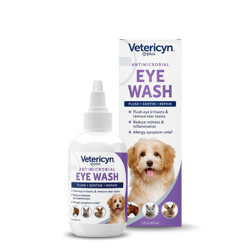 Vetericyn Plus Eye Wash All Animal Dog Cat Eye Infections & Cleanser 3 oz.