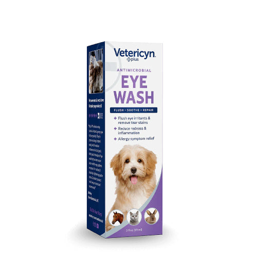 Vetericyn Plus Eye Wash All Animal Dog Cat Eye Infections & Cleanser 3 oz.