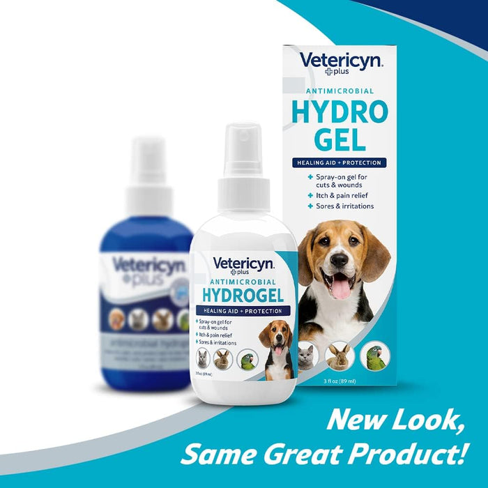Vetericyn Plus Hydro Gel All Animal Wound & Skin Care Pets Cuts Abrasions 3 oz.