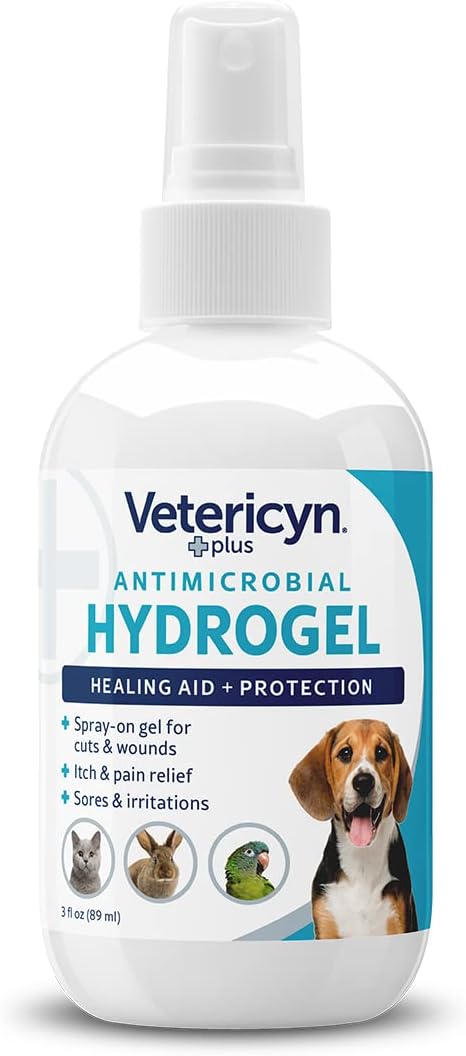 Vetericyn Plus Hydro Gel All Animal Wound & Skin Care Pets Cuts Abrasions 3 oz.