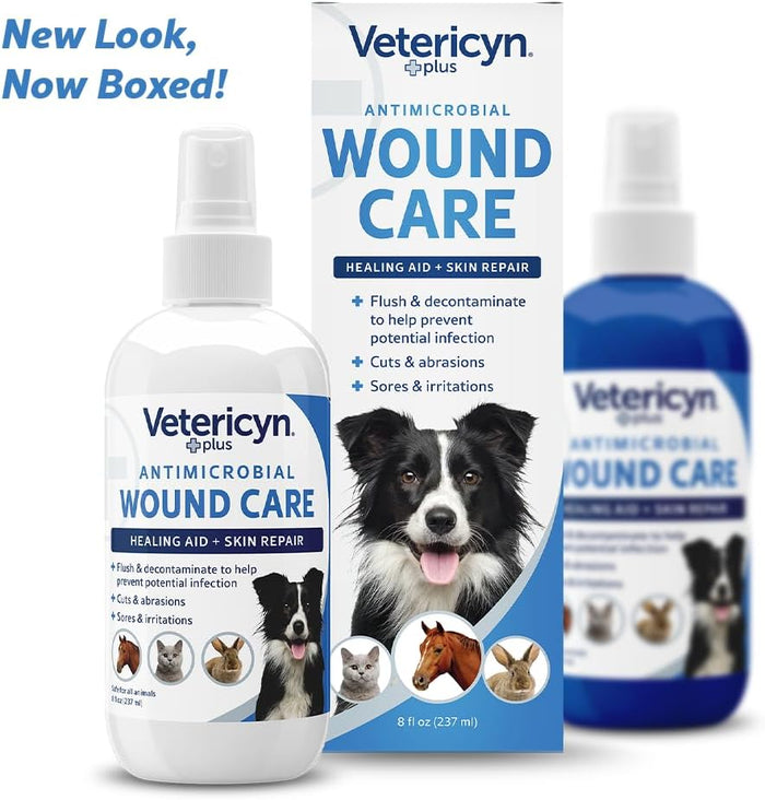 Vetericyn Wound & Skin Care Spray 8 oz. All Animals Hot Spots Rashes Wounds