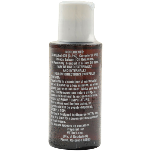 VetRx Caged Bird Remedy 2 oz. Respiratory Relief Mites Canaries Parrots Parakeets