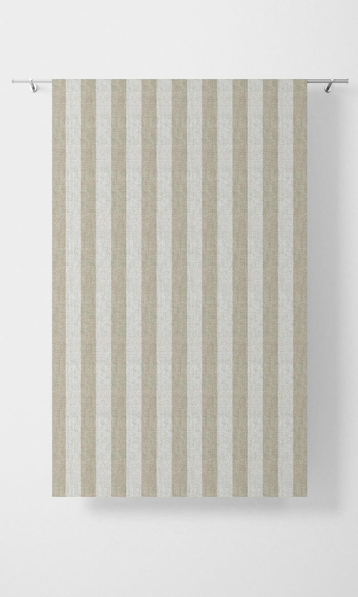Modern Striped Home Textile Fabric Material By the Metre (Beige/ White)