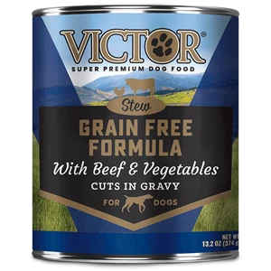 Victor Grain Free Beef and Vegetables Canned Wet Dog Food 12-Pack in Gravy