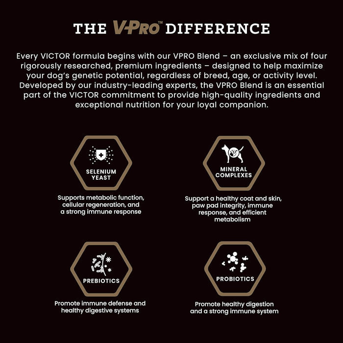 Victor Professional Dry Dog Food Gluten Free 40lb High Energy Multi-Protein for Dogs