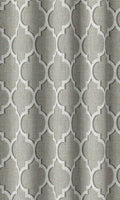 Trellis Tile Print Home Décor Fabric By the Metre (Grey/ White)