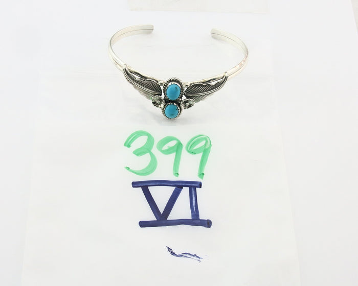 Vintage Navajo Bracelet 925 Silver Turquoise Traditional Handmade Signed SN