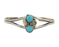 Vintage Navajo Bracelet 925 Silver Turquoise Tranditional Handmade Signed K