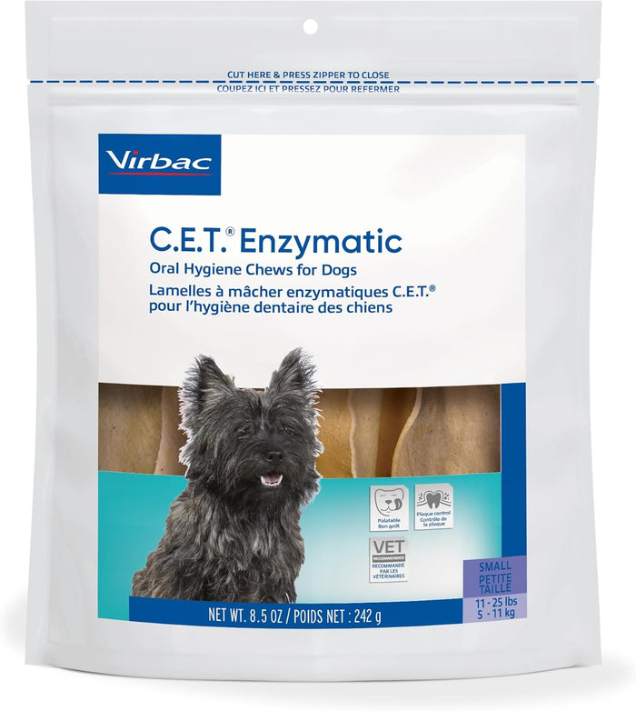 Virbac C.E.T. Enzymatic Oral Hygiene Chews for Dogs SM 11-25 lbs.
