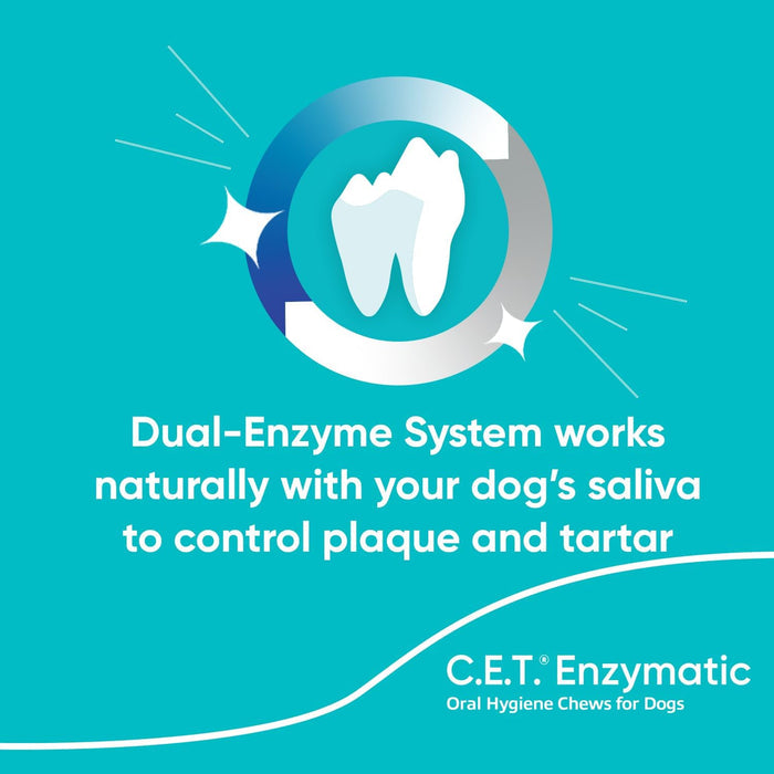 Virbac C.E.T. Enzymatic Oral Hygiene Chews for Dogs SM 11-25 lbs.