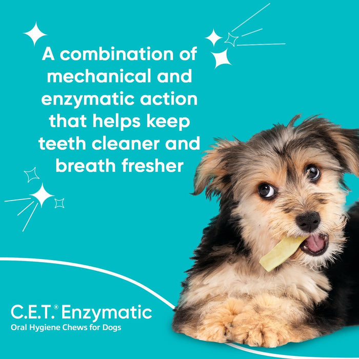Virbac C.E.T. Enzymatic Oral Hygiene Chews for Dogs SM 11-25 lbs.