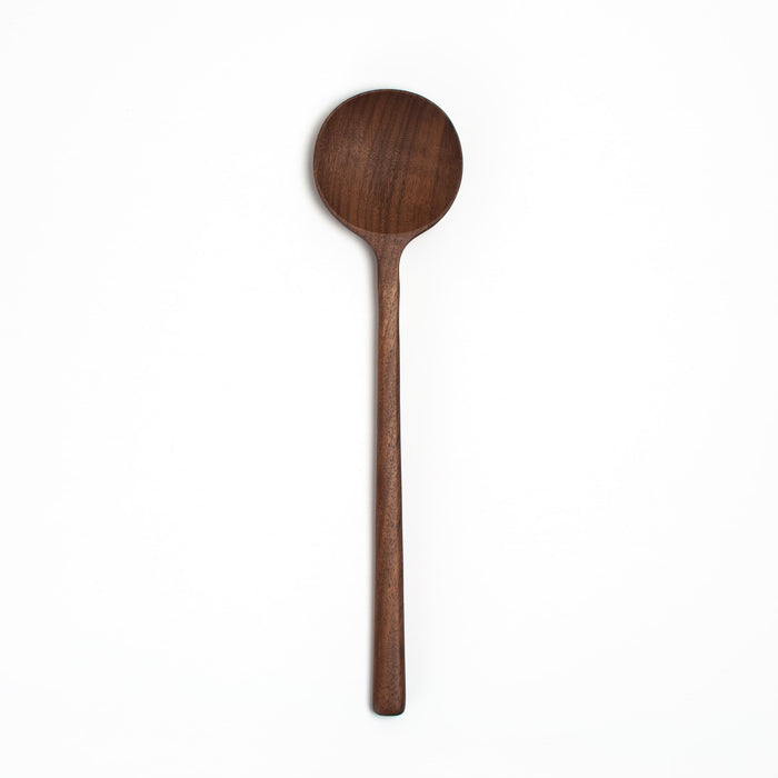 Walnut Wooden Round Spoon - 12"
