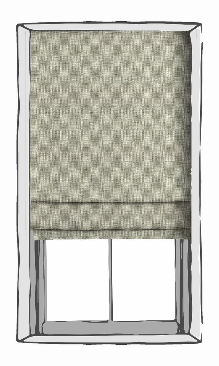 Herringbone Print Pinch Pleat, Rod Pocket, Eyelet Curtains (Green/ White)