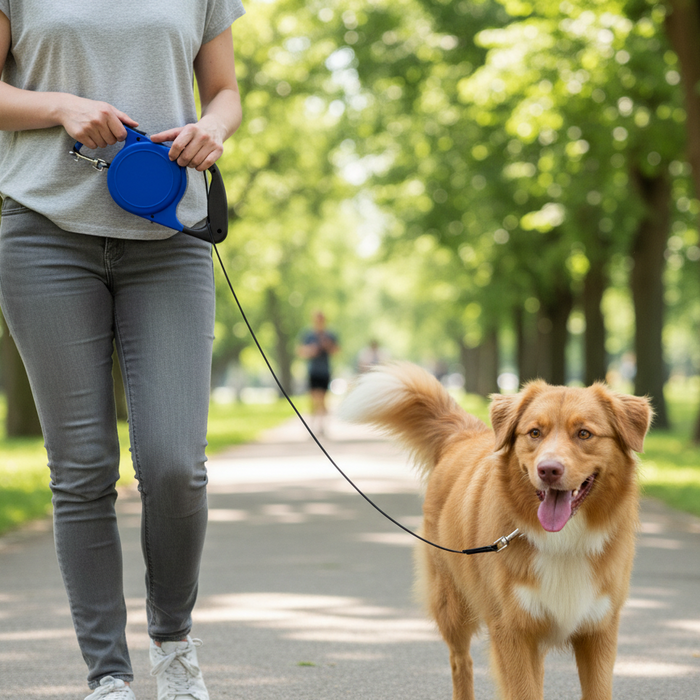 Warren Pet 26 ft Retractable Dog Leash Medium/Large Dogs Up to 60 lb Colors Vary