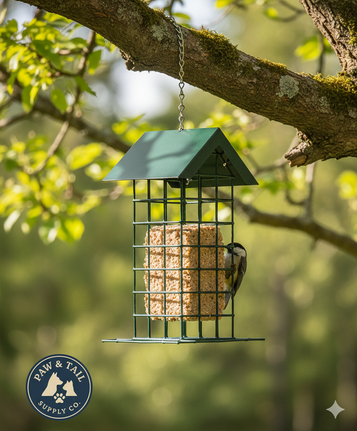 Wild Delight Block Bird Feeder Vinyl-Coated Wire Rust-Resistant Block Holder
