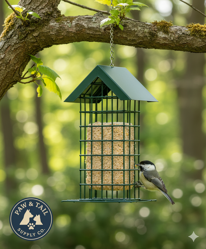 Wild Delight Block Bird Feeder Vinyl-Coated Wire Rust-Resistant Block Holder