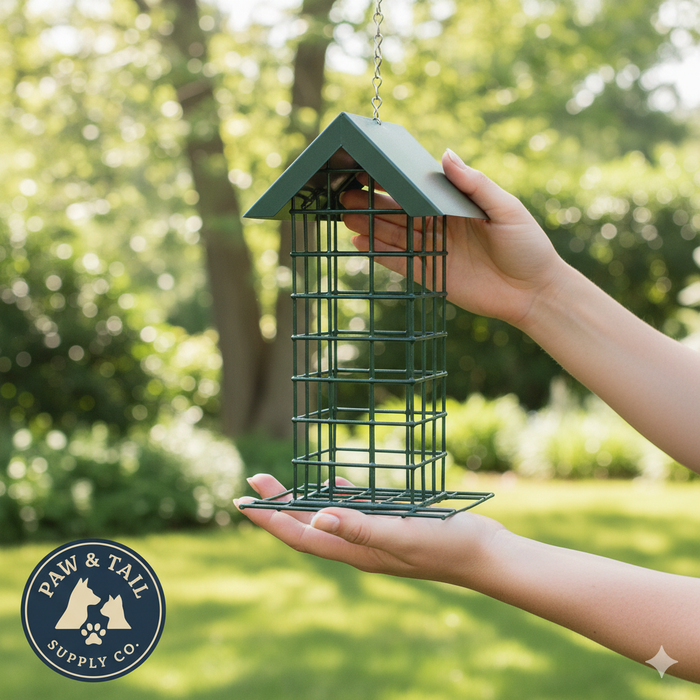 Wild Delight Block Bird Feeder Vinyl-Coated Wire Rust-Resistant Block Holder