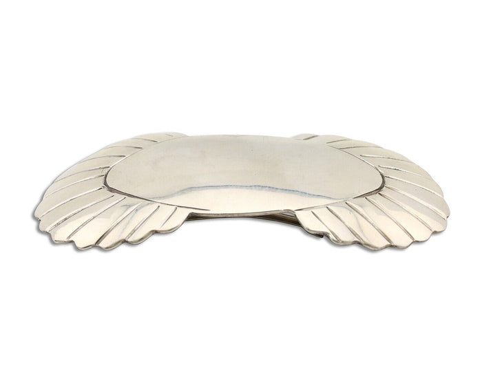 Women's Navajo Hair Clip Hand Stamped 925 Silver Artist Signed C Montoya C.80's