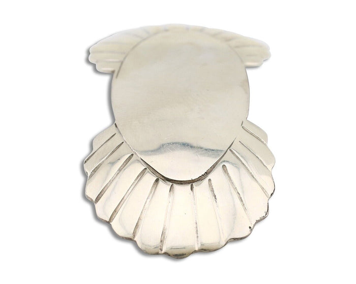 Women's Navajo Hair Clip Hand Stamped 925 Silver Artist Signed C Montoya C.80's