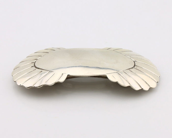 Women's Navajo Hair Clip Hand Stamped 925 Silver Artist Signed C Montoya C.80's