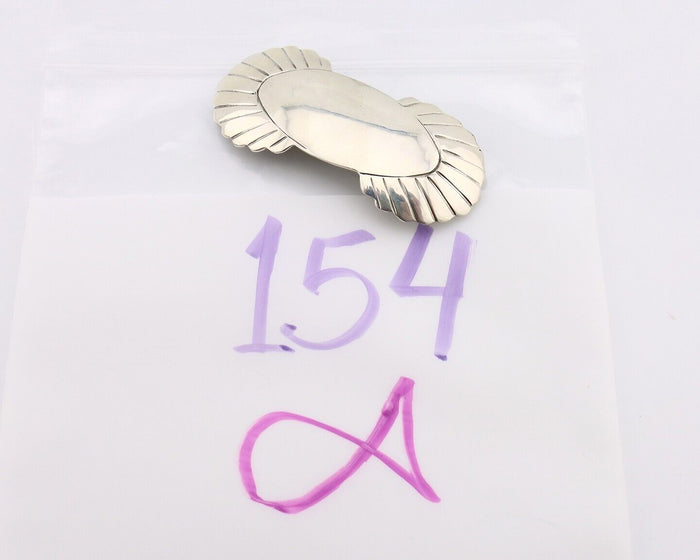 Women's Navajo Hair Clip Hand Stamped 925 Silver Artist Signed C Montoya C.80's