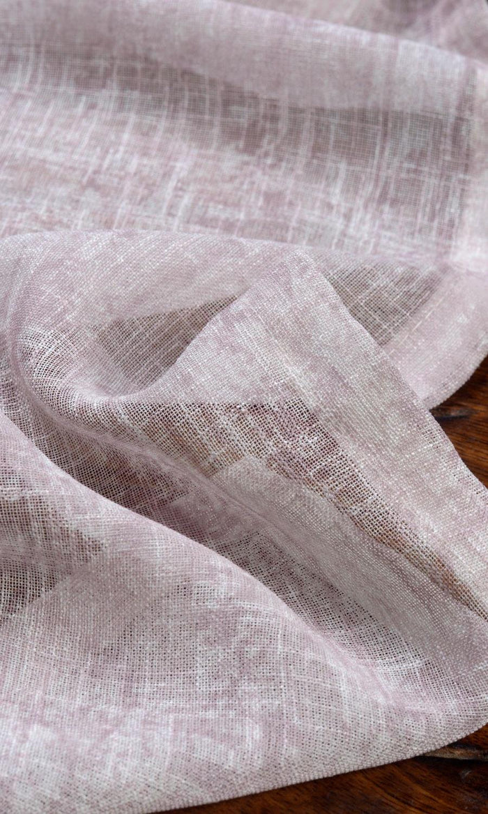 Textured Sheer Curtains (Pale Pink)