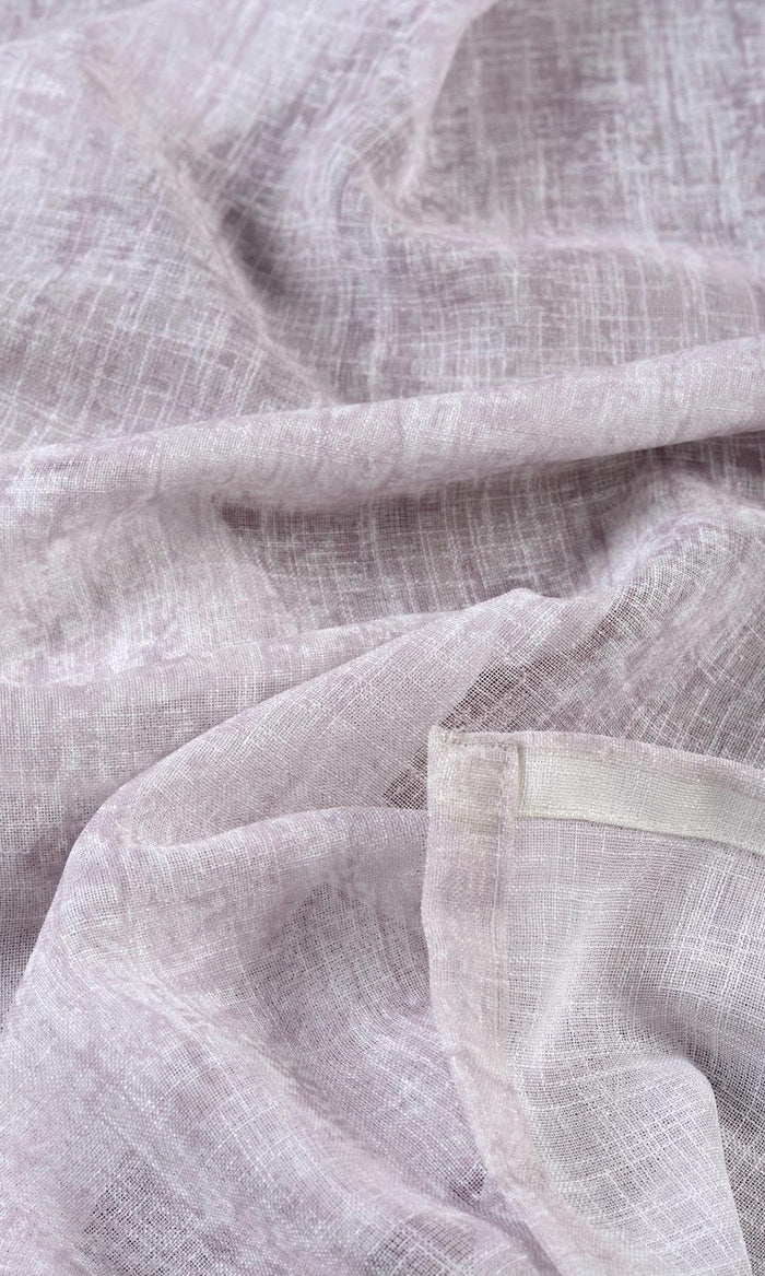 Textured Sheer Curtains for Living, Bedroom, Kitchen, Bathroom (Pale Pink)