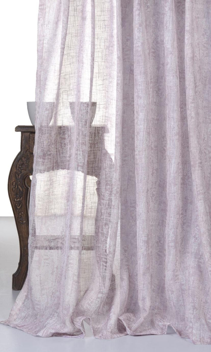 Textured Sheer Made-to-Measure Curtains (Pale Pink)