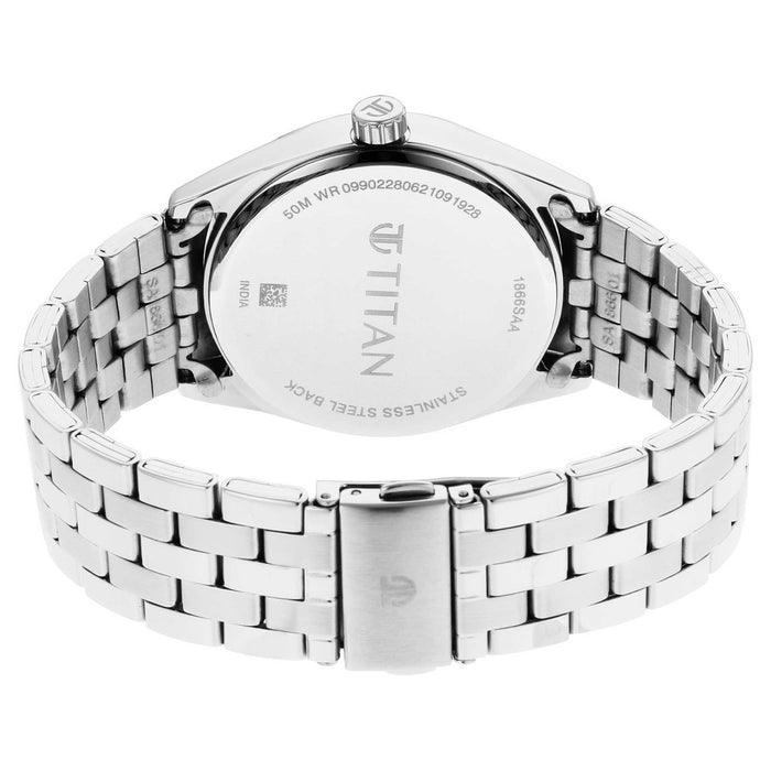 Workwear Black Dial Stainless Steel Strap Watch 1866SM01