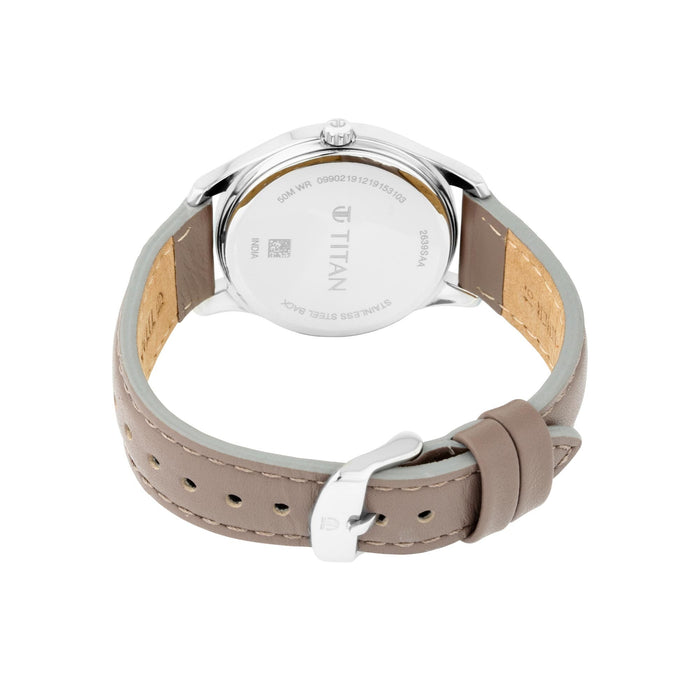 Workwear Watch with Blue Dial & Leather Strap