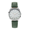 Workwear Watch with White Dial & Leather Strap