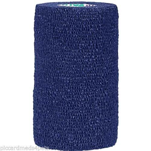 Wrap-It-Up 4" Self Cohesive Flexible Bandages Pets Animals & Humans 18CT, Blue Piccardmeds4pets.com