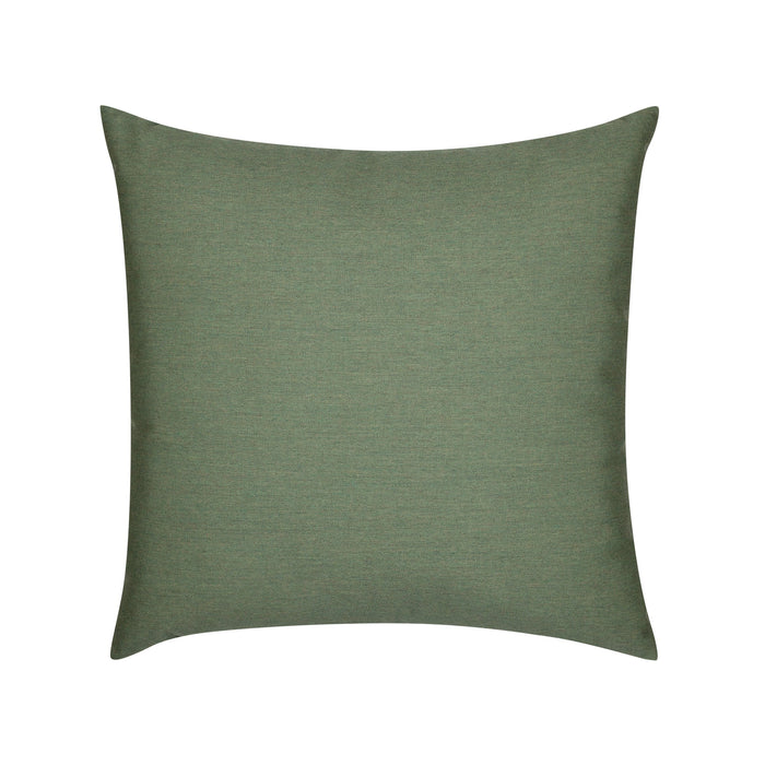 Back image of Green wreath motif pillow for seasonal indoor and outdoor décor.