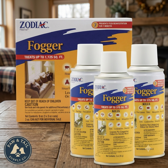 Zodiac Flea & Tick Insects Room Fogger for Home & Pet Areas 3 oz. 3-Pack