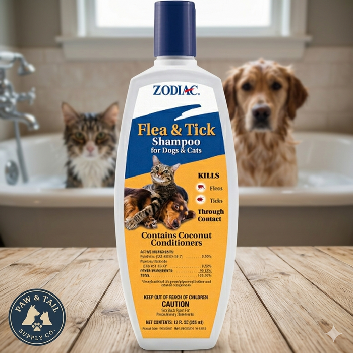 Zodiac Flea & Tick Shampoo for Dogs & Cats Coconut Scent 12 oz.