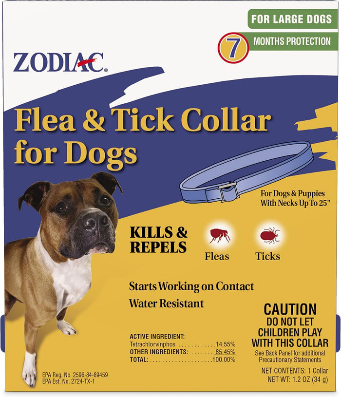 Zodiac Pet Flea & Tick Collar for Dogs & Puppies Necks Up to 25 Inch